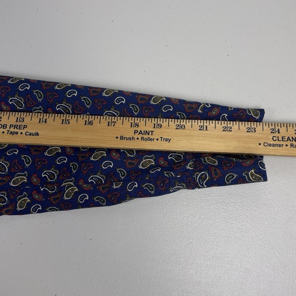 J Crew Oarsman Shirt M Mens L/S Button Up Multicolor Paisley Print on Navy VGUC - Picture 6 of 9